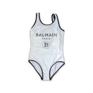 Balmain – Costume intero bianco bimba