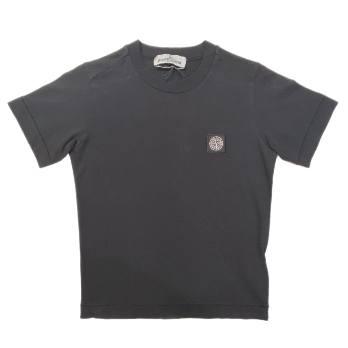 Stone Island – T Shirt nera manica corta logata - immagine 2