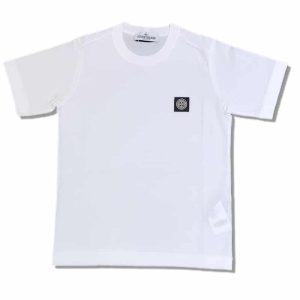 Stone Island – T-shirt bianca bimbi