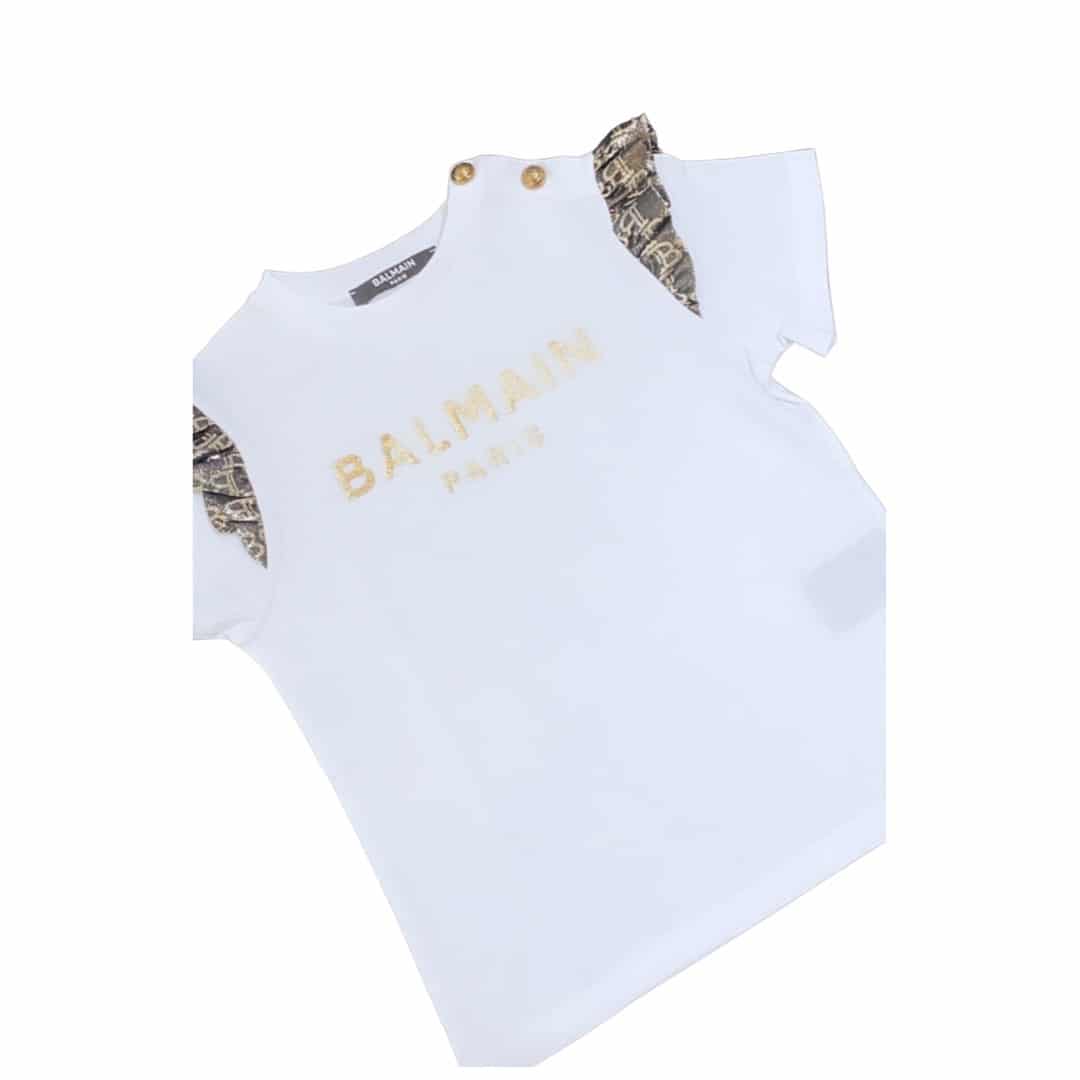 Balmain – T-shirt per bimba- White - immagine 3