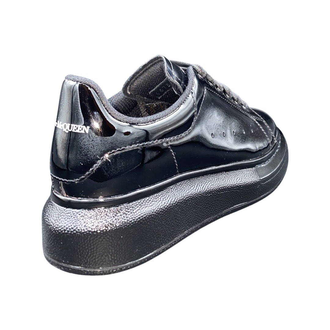 Alexander McQueen – Sneaker bambini – Nero Vernice - immagine 3