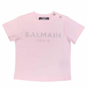 Balmain – T shirt per neonata – Pink