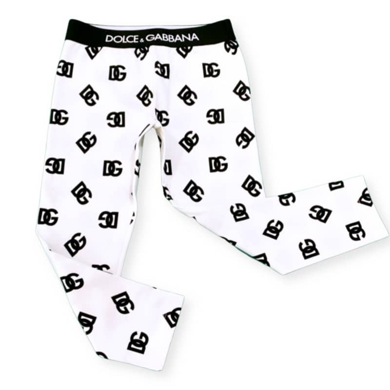 Dolce & Gabbana – Leggins logato – Bianco - immagine 4