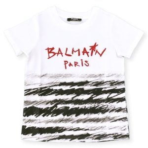 Balmain – T shirt manica corta – Bianca Nera