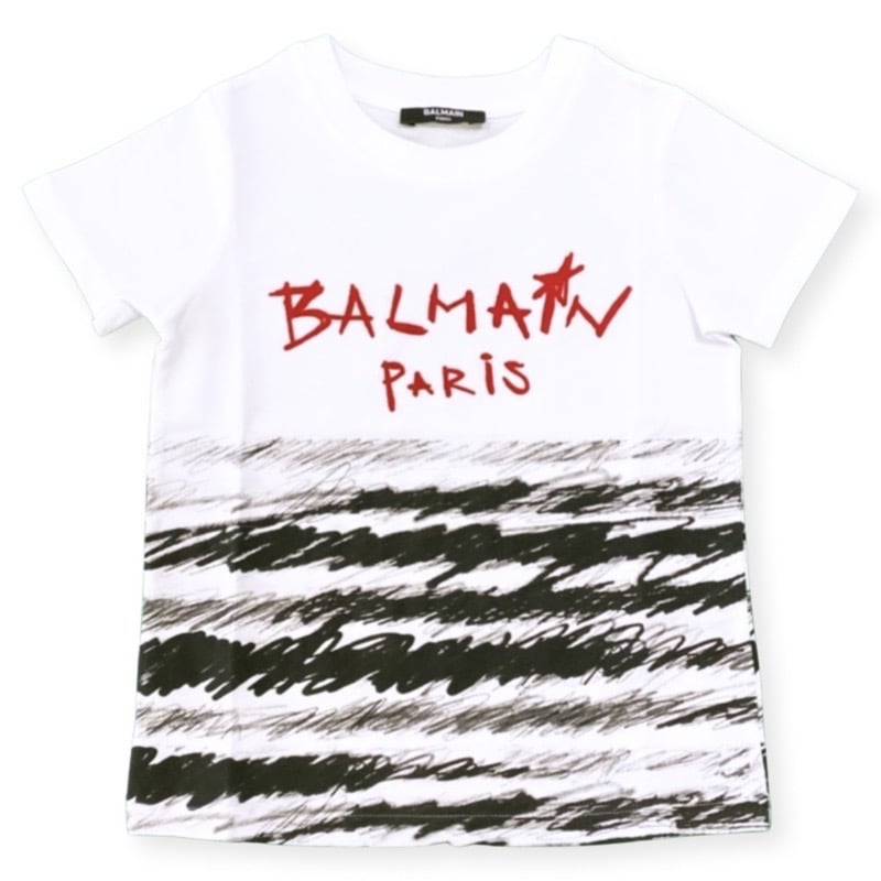 Balmain – T shirt manica corta – Bianca Nera - immagine 2