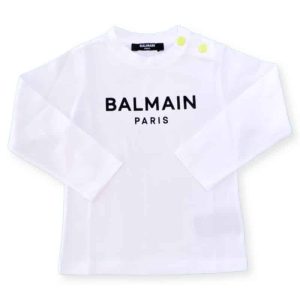 Balmain – T shirt manica lunga – Bianca
