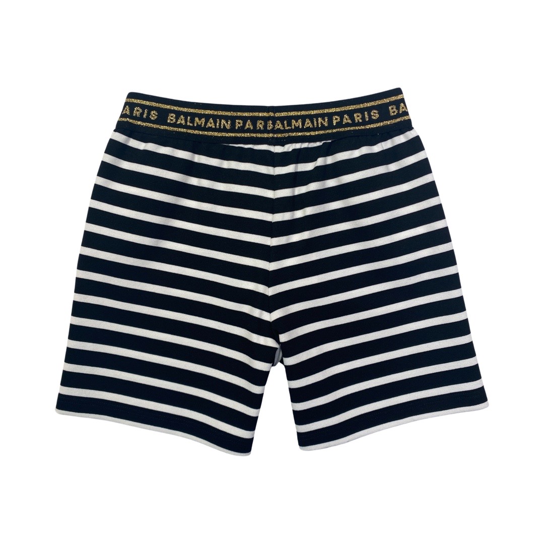 Balmain – Bermuda con bottoni e elastico dorati - immagine 3