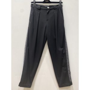 Balmain – Pantalone nero lungo logato