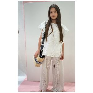 Twinset – Camicia pizzo – Bianca