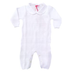 Scaldacuore – Tutina bianca in filo di cotone