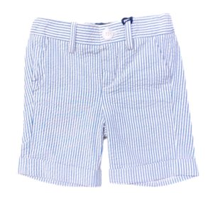 Fay – Bermuda bianco cielo rigata in cotone