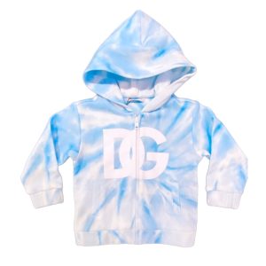 Dolce & Gabbana – Felpa cielo logata con cappuccio