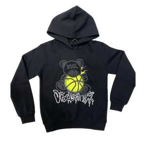 Disclaimer – Felpa nera con orsetto logato