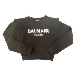 Balmain – Felpa girocollo – Nera