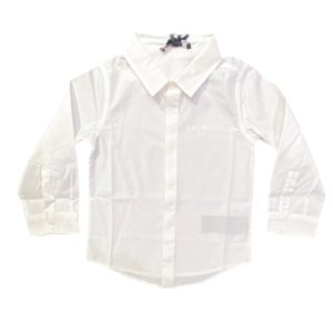 Balmain – Camicia bianca logata lateralmente