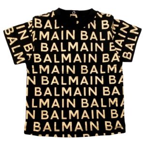 Balmain – t shirt – nera oro