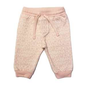Dolce & Gabbana – Pantalone lungo rosa logato