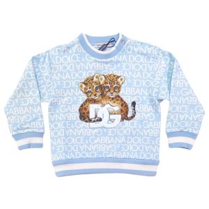 Dolce & Gabbana – Felpa girocollo neonato – Cielo
