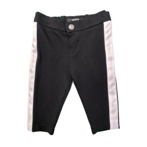 Balmain – Pantalone in tessuto nero con bande
