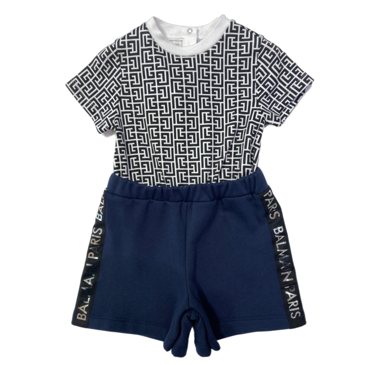 Balmain – Pagliaccetto logato manica corta - immagine 2