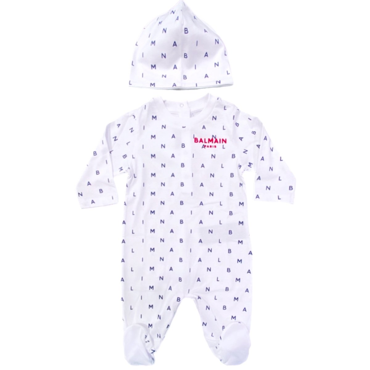Balmain – Kit regalo bianco e blu con logo rosso - immagine 2
