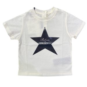 Balmain – T – Shirt bianca con stampa