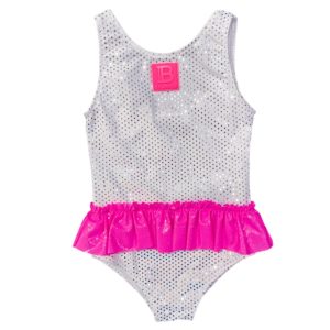 Balmain – Body argento e fucsia con logo