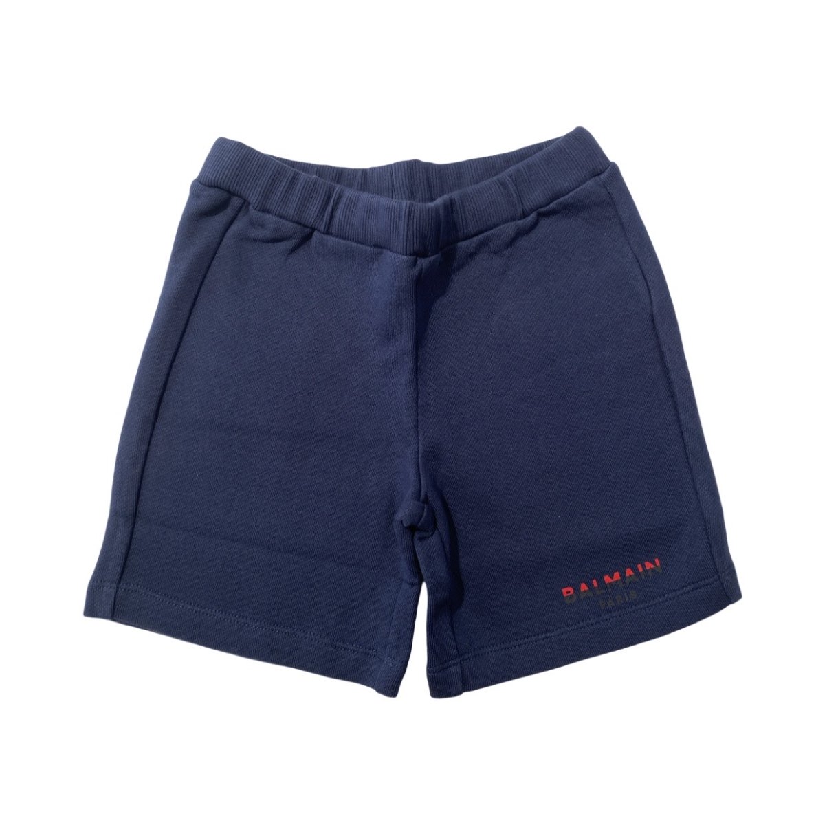 Balmain – Bermuda in felpa con logo-blu - immagine 2