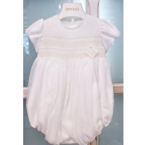 Amaya – Pagliaccetto bianco e beige