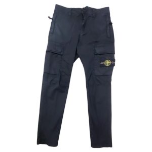 Stone Island – Pantalone lungo logato con tasche
