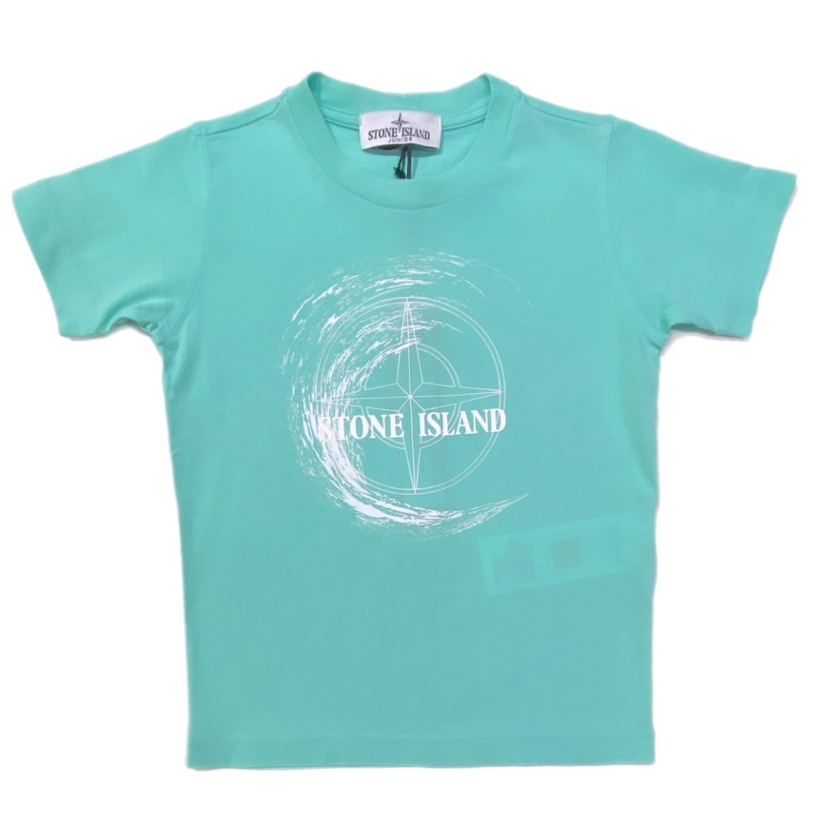 Stone Island – T Shirt verde logata - immagine 2