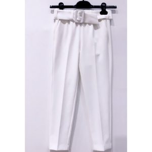 Twinset – Pantalone bianco con cintura
