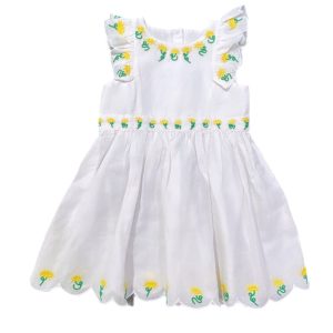 Stella Mccartney – Abito bianco con girasoli