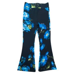 Dolce & Gabbana – Pantalone blu con fiori azzurri