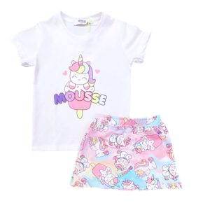 Mousse – Gonna corta tema unicorno