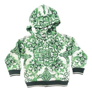 Dolce & Gabbana – Felpa tema maioliche – verde