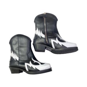 Balmain – Stivale texano bambina bianca e nera