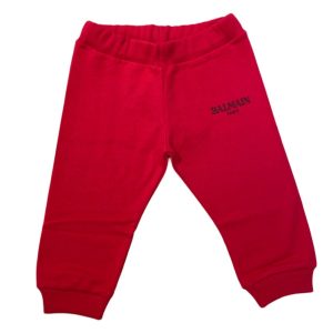 Balmain – Pantalone rosso con logo nero