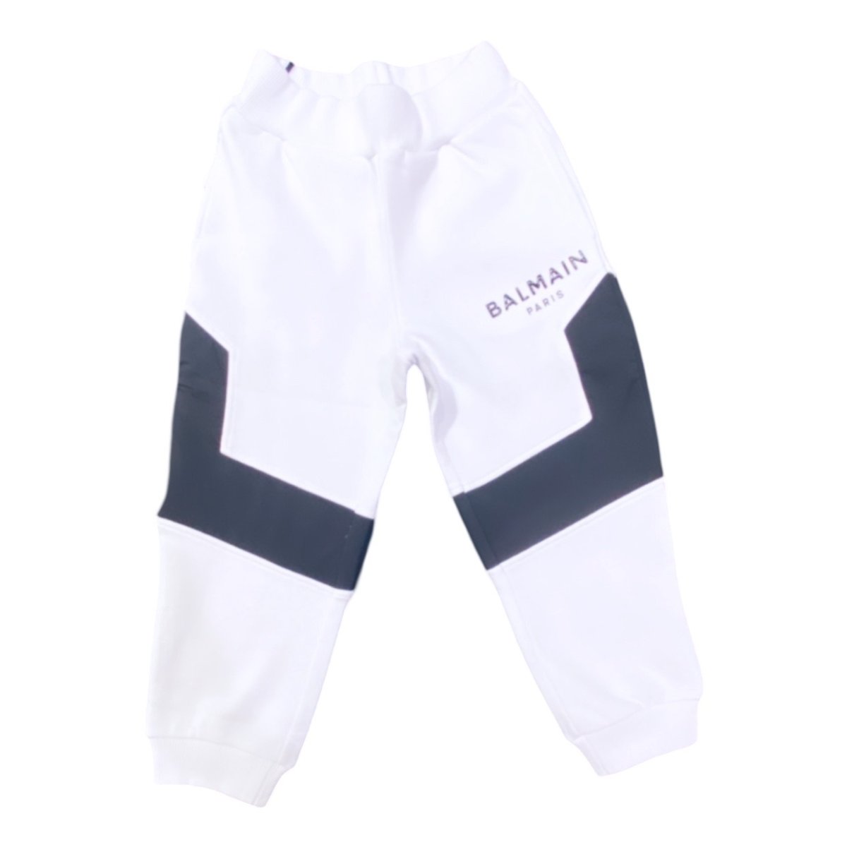Balmain – Pantalone bianco e nero logato