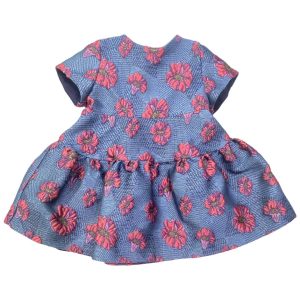 Simonetta – Abito azzurro con fiorelini