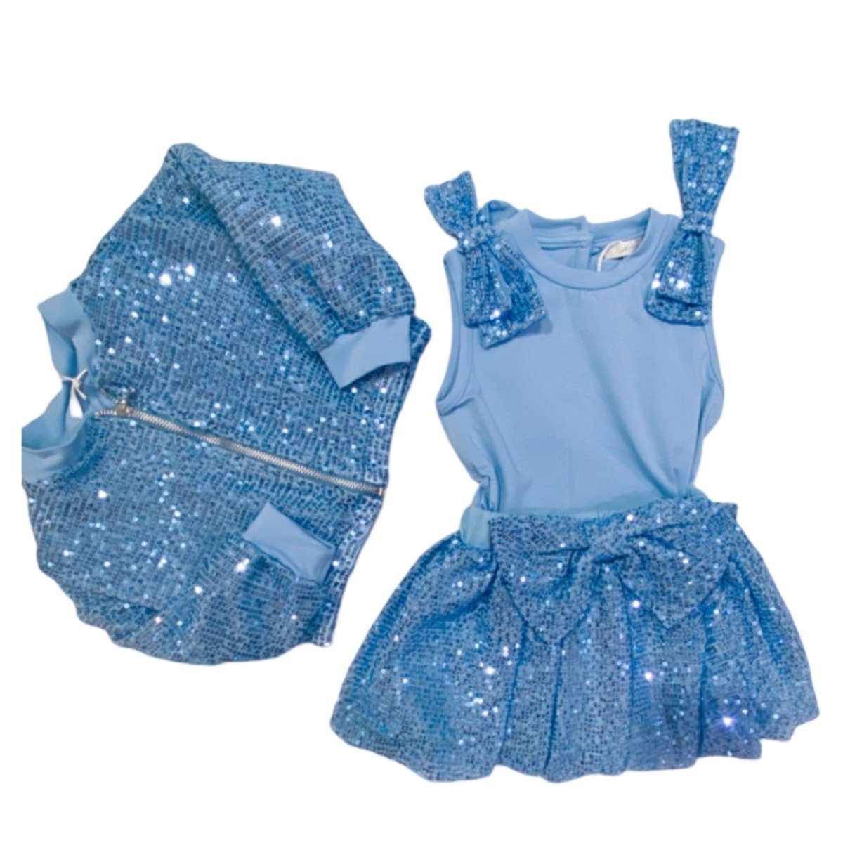 U+E – Canotta con fiocchi – Azzurro - immagine 3