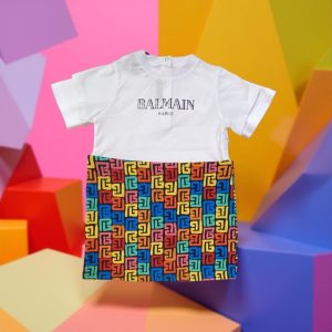 balmain – Abito monogram multicolor