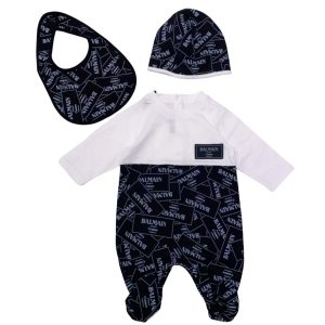 Balmain – Tutina cappello e bavetta