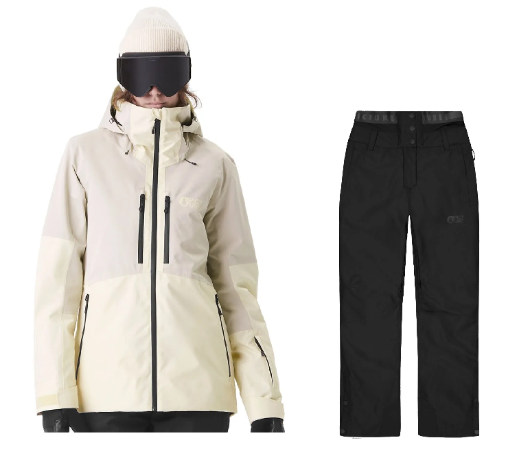 Completo Sci Donna Picture Sygna Giacca Bianca Pantalone Nero