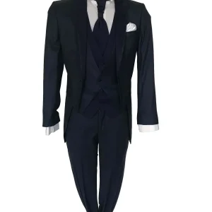 Abito da Sposo modello tight vestibilità slim fit Jon colore blu scuro