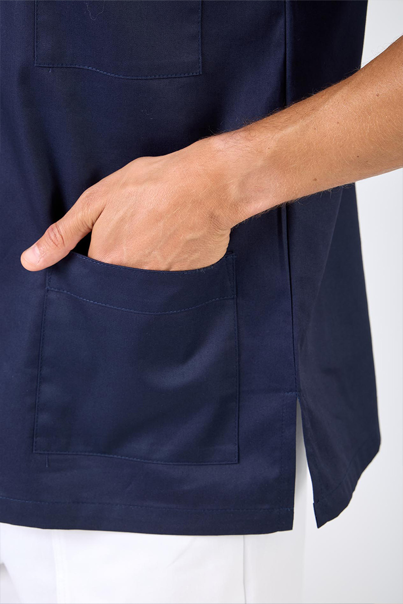 Casacca unisex collo incrocio blu - immagine 5