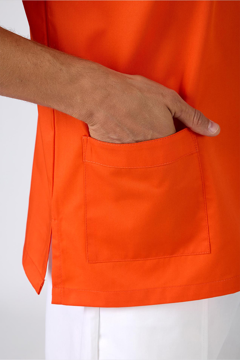 Casacca unisex collo V arancio misto cot./pol. - immagine 4