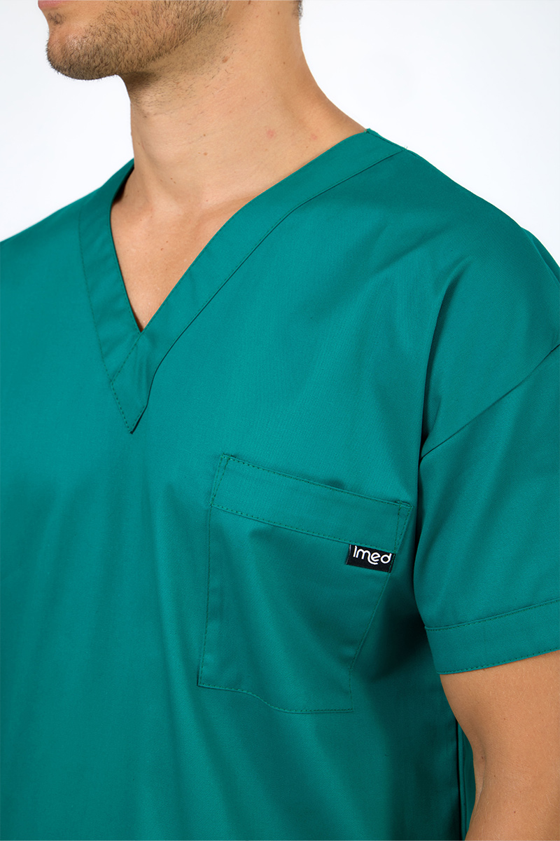 Casacca unisex collo V verde chirurgico - immagine 5