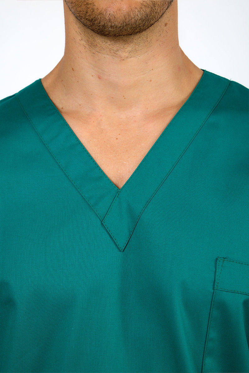 Casacca unisex collo V verde chirurgico - immagine 3