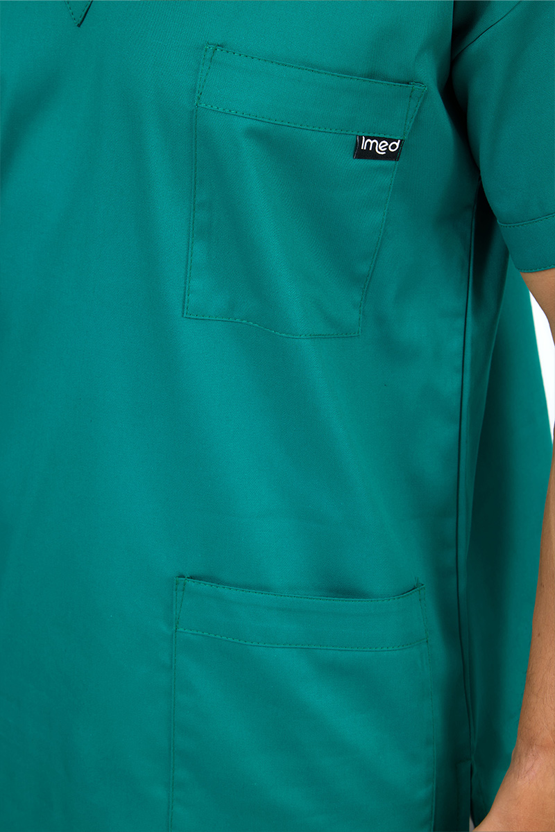 Casacca unisex collo V verde chirurgico - immagine 4